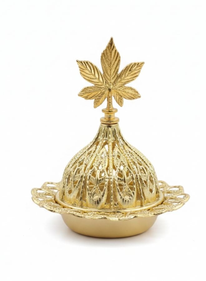Golden Arabic Incense Burner – Elegant Metal Incense Holder Made of High-Quality Iron with Removable Lid – Perfect for Evenly Spreading Fragrance, Home Decor, Special Occasions & Luxurious Gift for Friends and Family - Image 2